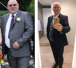 Before:- 2o stone 10 pounds & After:- 15 stone 10 pounds